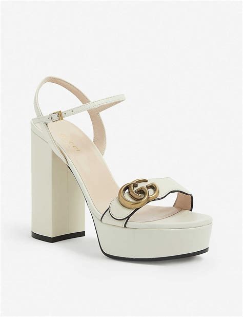 gucci white buckle heels|Gucci heels discount.